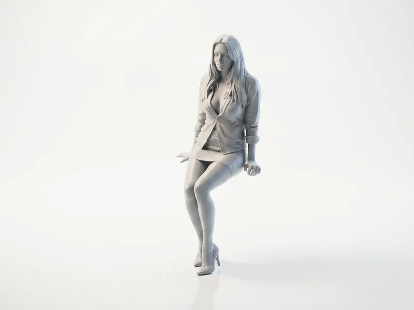 Mô hình 3D tượng quý cô trùm đầu bí ẩn - Image 1