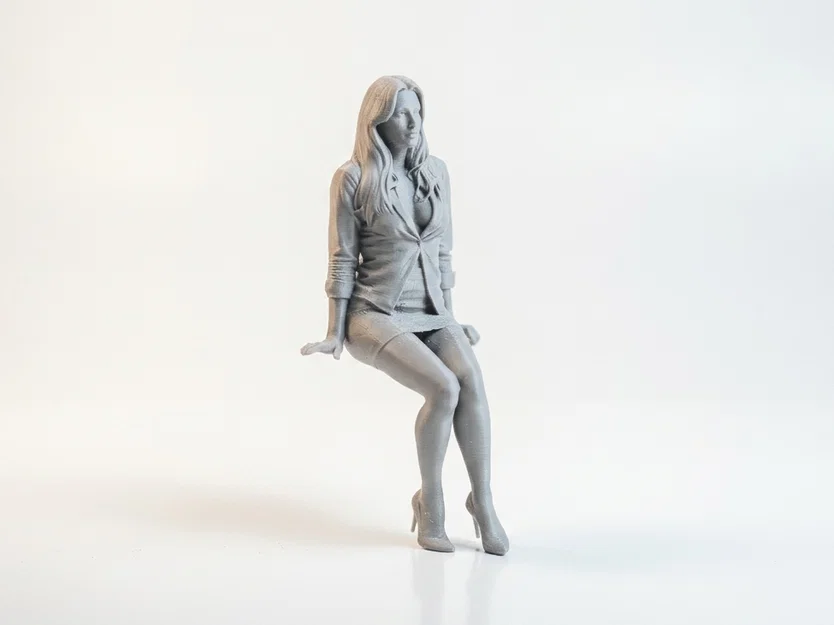 Mô hình 3D tượng quý cô trùm đầu bí ẩn - Image 2