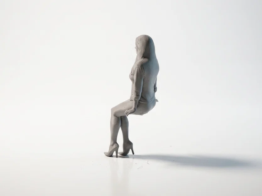 Mô hình 3D tượng quý cô trùm đầu bí ẩn - Image 4