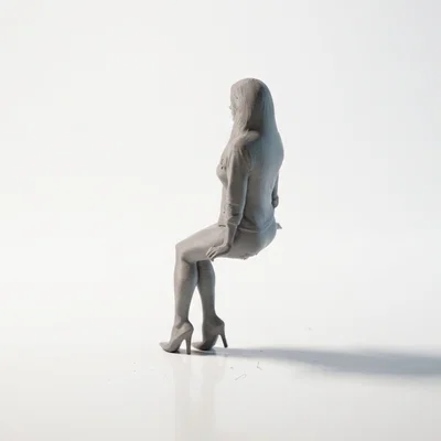 Mô hình 3D tượng quý cô trùm đầu bí ẩn