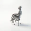 Mô hình 3D nhân vật nữ Sat Cool Lady thanh lịch - Thumbnail 4