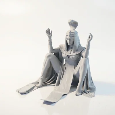 Mô hình in 3D nàng công chúa Ai Cập ngồi (Sat Egyptian Princess Figurine)