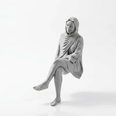 Tượng 3D Phụ nữ đội Hijab tinh tế - Mẫu in 3D chất lượng cao