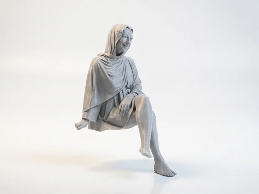 Tượng 3D Phụ nữ đội Hijab tinh tế - Mẫu in 3D chất lượng cao - Image 2