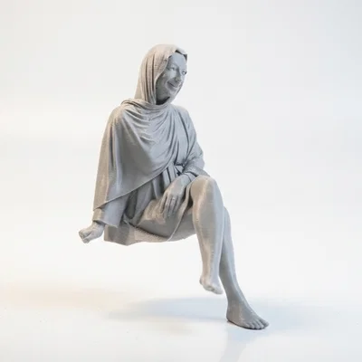 Tượng 3D Phụ nữ đội Hijab tinh tế - Mẫu in 3D chất lượng cao