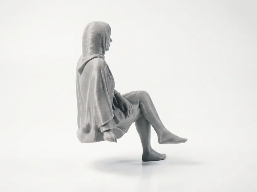Tượng 3D Phụ nữ đội Hijab tinh tế - Mẫu in 3D chất lượng cao - Image 3