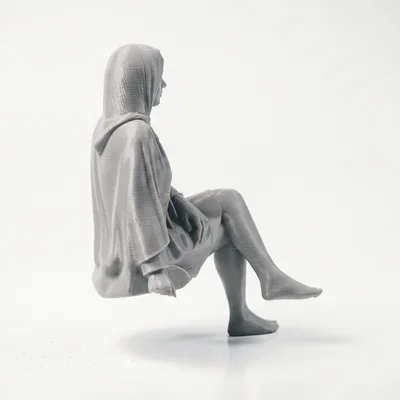 Tượng 3D Phụ nữ đội Hijab tinh tế - Mẫu in 3D chất lượng cao