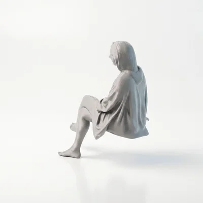 Tượng 3D Phụ nữ đội Hijab tinh tế - Mẫu in 3D chất lượng cao