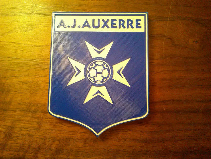 Mô hình logo đội bóng AJ Auxerre in 3D làm lót ly và trang trí - Image 1