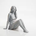 Mô hình tượng 3D cô gái ngồi (Sat Lady Female Figure Statue 3D Printable) - Thumbnail 2