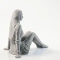 Mô hình tượng 3D cô gái ngồi (Sat Lady Female Figure Statue 3D Printable) - Thumbnail 3