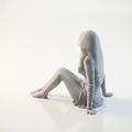 Mô hình tượng 3D cô gái ngồi (Sat Lady Female Figure Statue 3D Printable) - Thumbnail 4