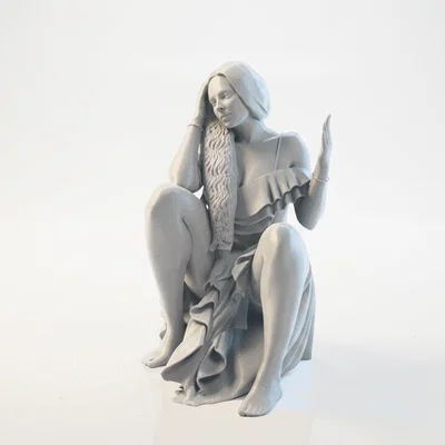 Mô hình tượng nữ Sat Lady thanh lịch - File in 3D
