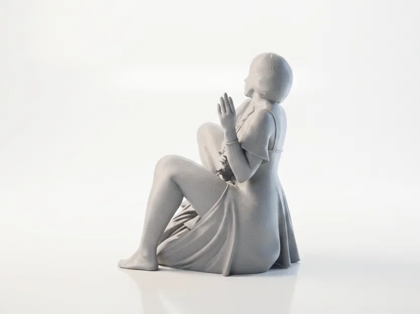 Mô hình tượng nữ Sat Lady thanh lịch - File in 3D - Image 4