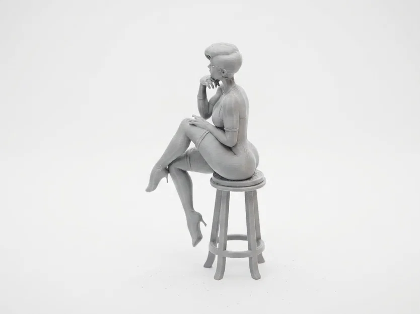 Mô hình tượng quý cô đang suy tư - Tượng nữ trang trí in 3D - Image 1