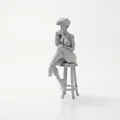 Mô hình tượng quý cô đang suy tư - Tượng nữ trang trí in 3D - Thumbnail 2