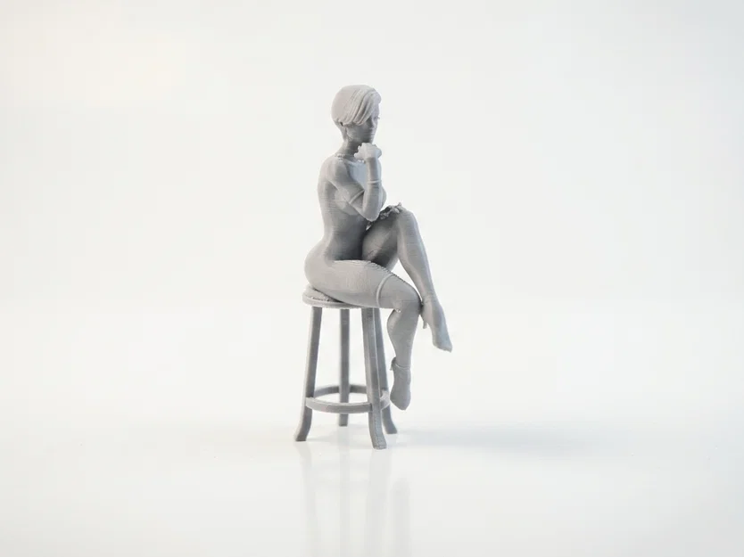 Mô hình tượng quý cô đang suy tư - Tượng nữ trang trí in 3D - Image 3