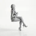 Tượng Bán Thân Quý Cô Thanh Lịch - Mẫu In 3D Độc Đáo - Thumbnail 3