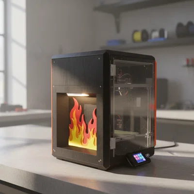 Fire Core One: Mô hình ngọn lửa trang trí máy in 3D cực chất