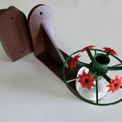 Máng ăn cho chim ruồi kèm giá đỡ cố định
