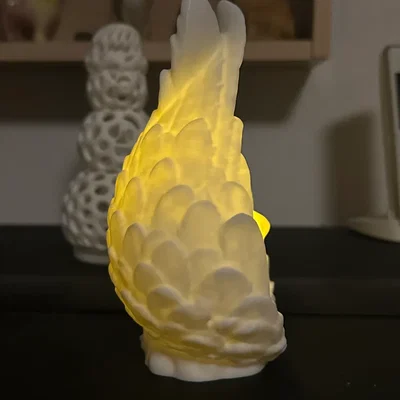Chụp đèn hình đôi cánh thiên thần in 3D trang trí nến LED