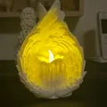 Chụp đèn hình đôi cánh thiên thần in 3D trang trí nến LED - Thumbnail 4