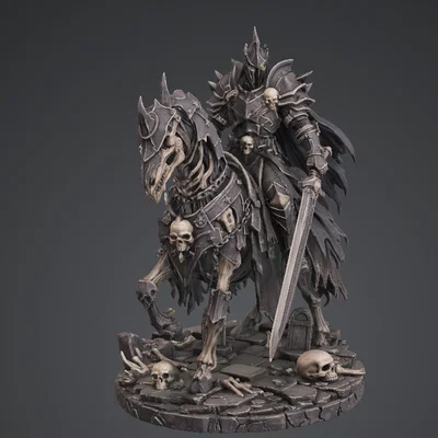 Bloodbound Realms – Undead – Dread Knight Rider (Mô hình STL Dark Fantasy)