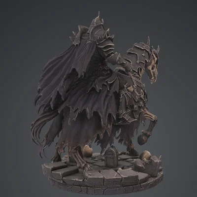 Bloodbound Realms – Undead – Dread Knight Rider (Mô hình STL Dark Fantasy)