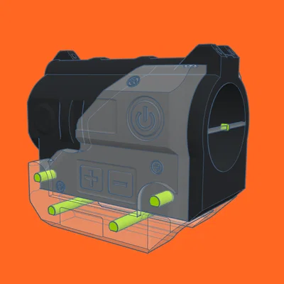 Ghost Faux Red Dot Sight - Kính ngắm mô phỏng cho đồ chơi Tactical