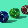 Bộ mâm lốp xe RC tỉ lệ 1/10 - Mâm và lốp TPU lắp ghép hoặc khuôn silicon - Thumbnail 4