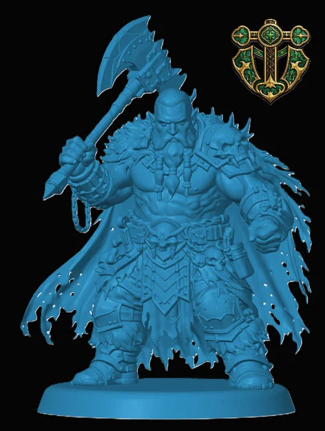 Mô hình Duergar Barbarian cho game RPG - Image 1