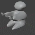 Mô hình 3D nhân vật giữ bút để bàn sáng tạo và đáng yêu - Thumbnail 1