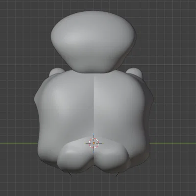 Mô hình 3D nhân vật giữ bút để bàn sáng tạo và đáng yêu