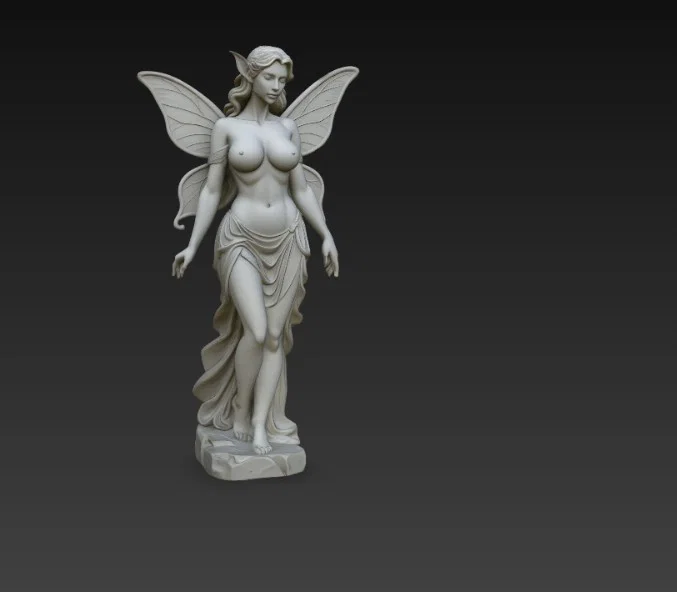 Tượng Tiên Nữ Thanh Thoát (Slender Fairy Statue) In 3D Độc Đáo - Image 2