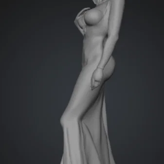 Mô hình 3D Donna Elegante: Tượng nhân vật nữ thanh lịch