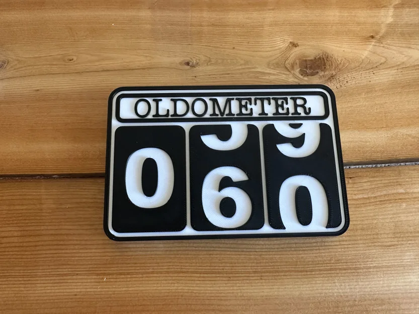 Oldometer: Mừng tuổi 60 - Bảng hiệu và phụ kiện trang trí bánh kem - Image 2