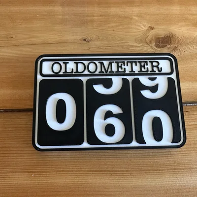 Oldometer: Mừng tuổi 60 - Bảng hiệu và phụ kiện trang trí bánh kem