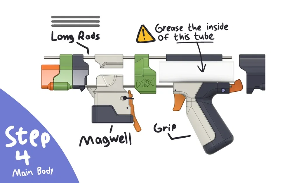 Mô hình súng Nerf Skewer thiết kế bởi Charamile Designs - Image 6