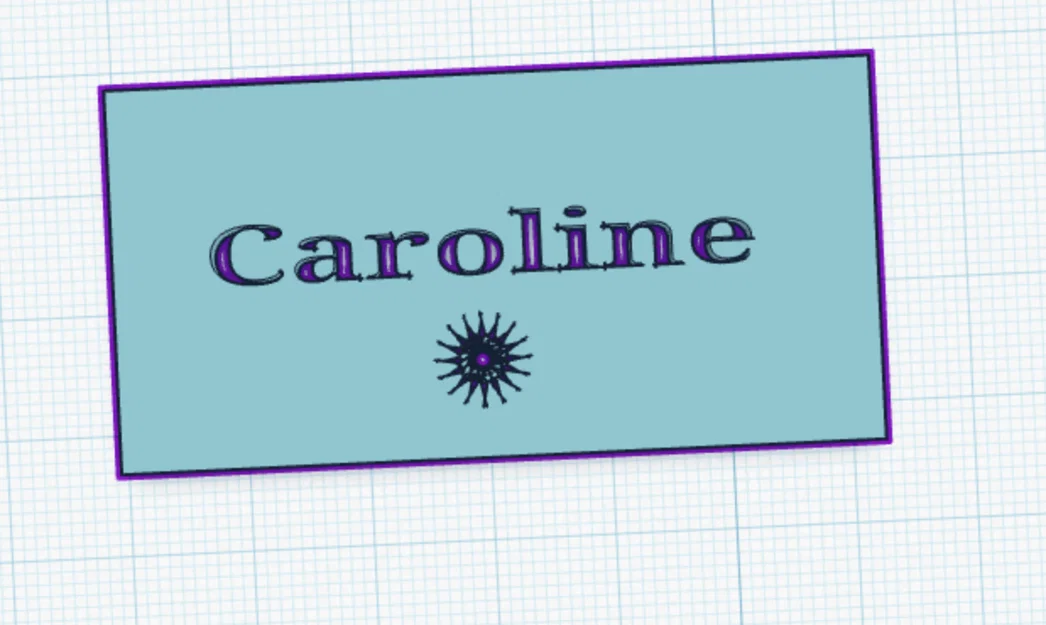 Mô hình bảng tên trang trí để bàn Caroline độc đáo - Image 1