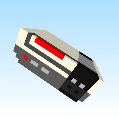 Mô hình máy chơi game NES phong cách Voxel art 3D cực đẹp