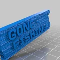 Mô hình trang trí Gone Fishing tiểu cảnh câu cá in 3D độc đáo - Thumbnail 6