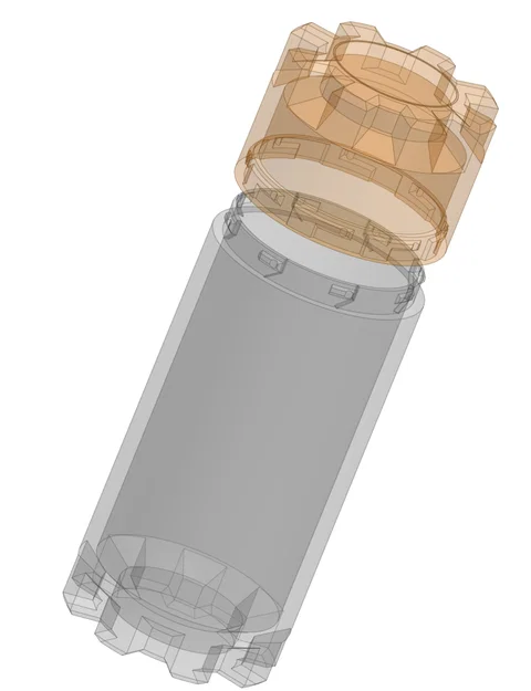 Hộp đựng dạng trụ có khóa xoay (kèm file STEP) - Image 1