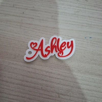 Móc khóa tên Ashley - Phong cách tình yêu - Thẻ tên