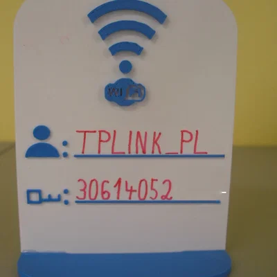 Bảng ghi thông tin WiFi để bàn - Thiết kế 3D hiện đại