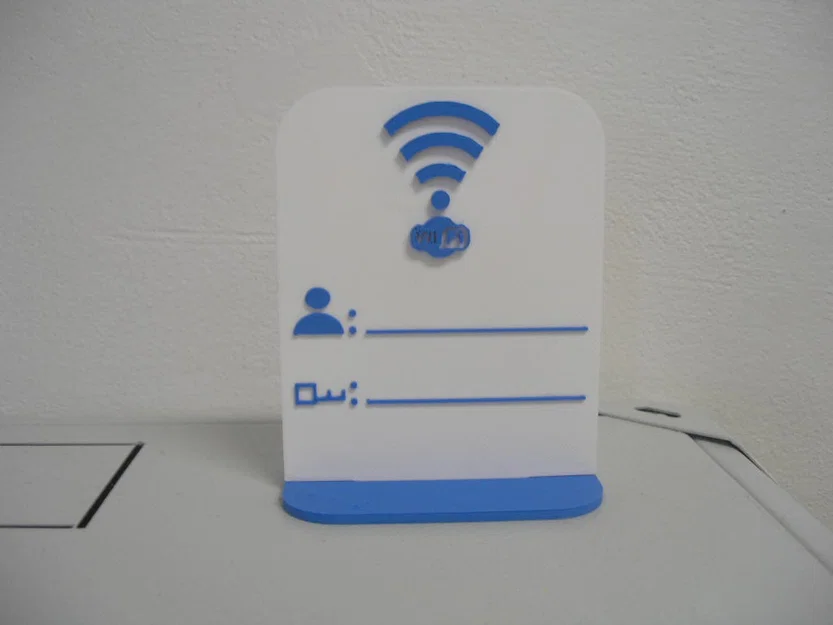 Bảng ghi thông tin WiFi để bàn - Thiết kế 3D hiện đại - Image 2