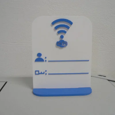 Bảng ghi thông tin WiFi để bàn - Thiết kế 3D hiện đại