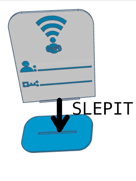 Bảng ghi thông tin WiFi để bàn - Thiết kế 3D hiện đại - Image 3