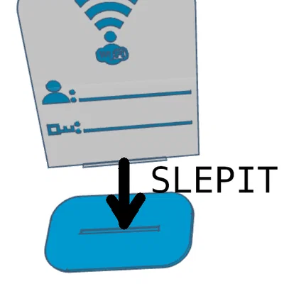Bảng ghi thông tin WiFi để bàn - Thiết kế 3D hiện đại