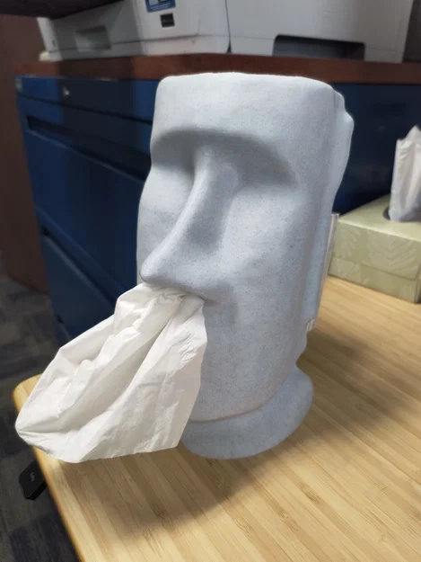 Hộp khăn giấy Moai dáng đứng có đế tạo trọng lượng - Image 3