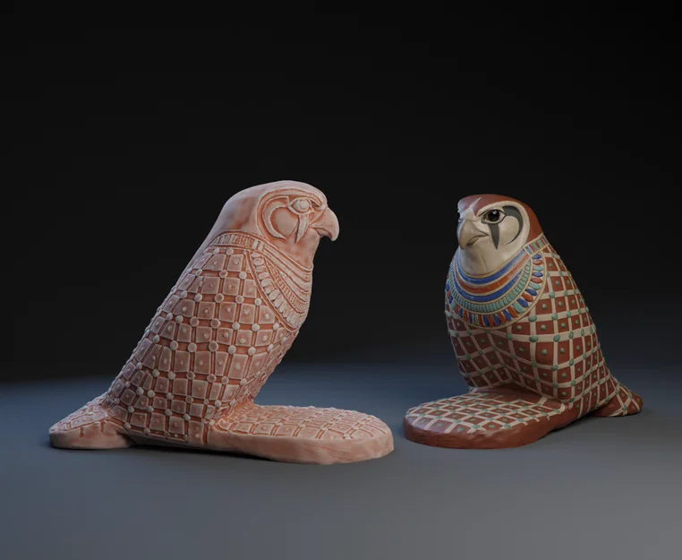 Mô hình chim ưng Ai Cập Sokar (Egyptian Sokar Hawk) - Dễ dàng tô màu - Image 1